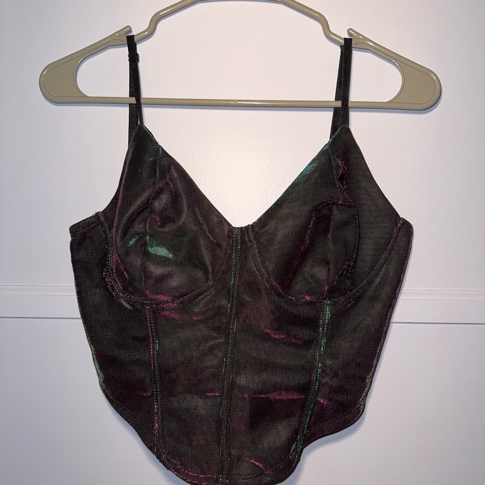 Black and Purple Corset Top